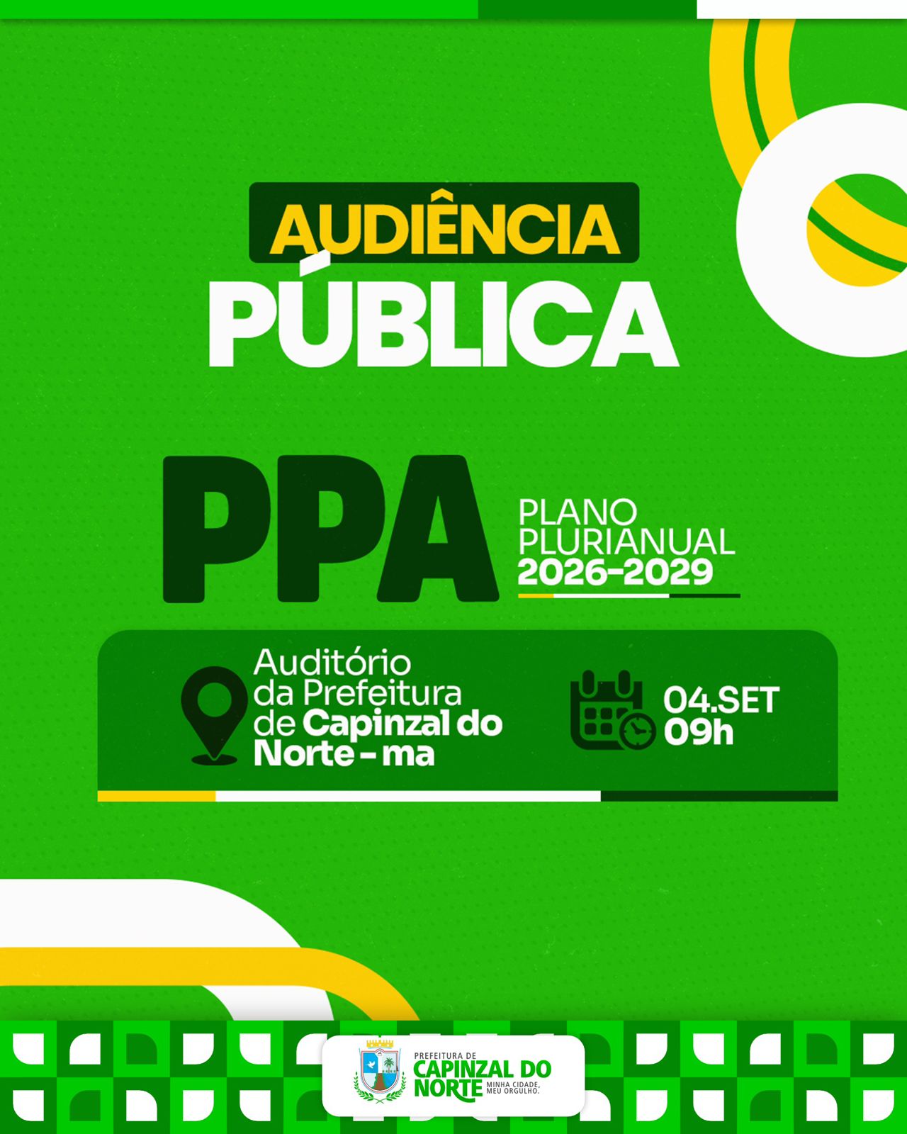 AUDIÊNCIA PÚBLICA DO PPA 2026–2029