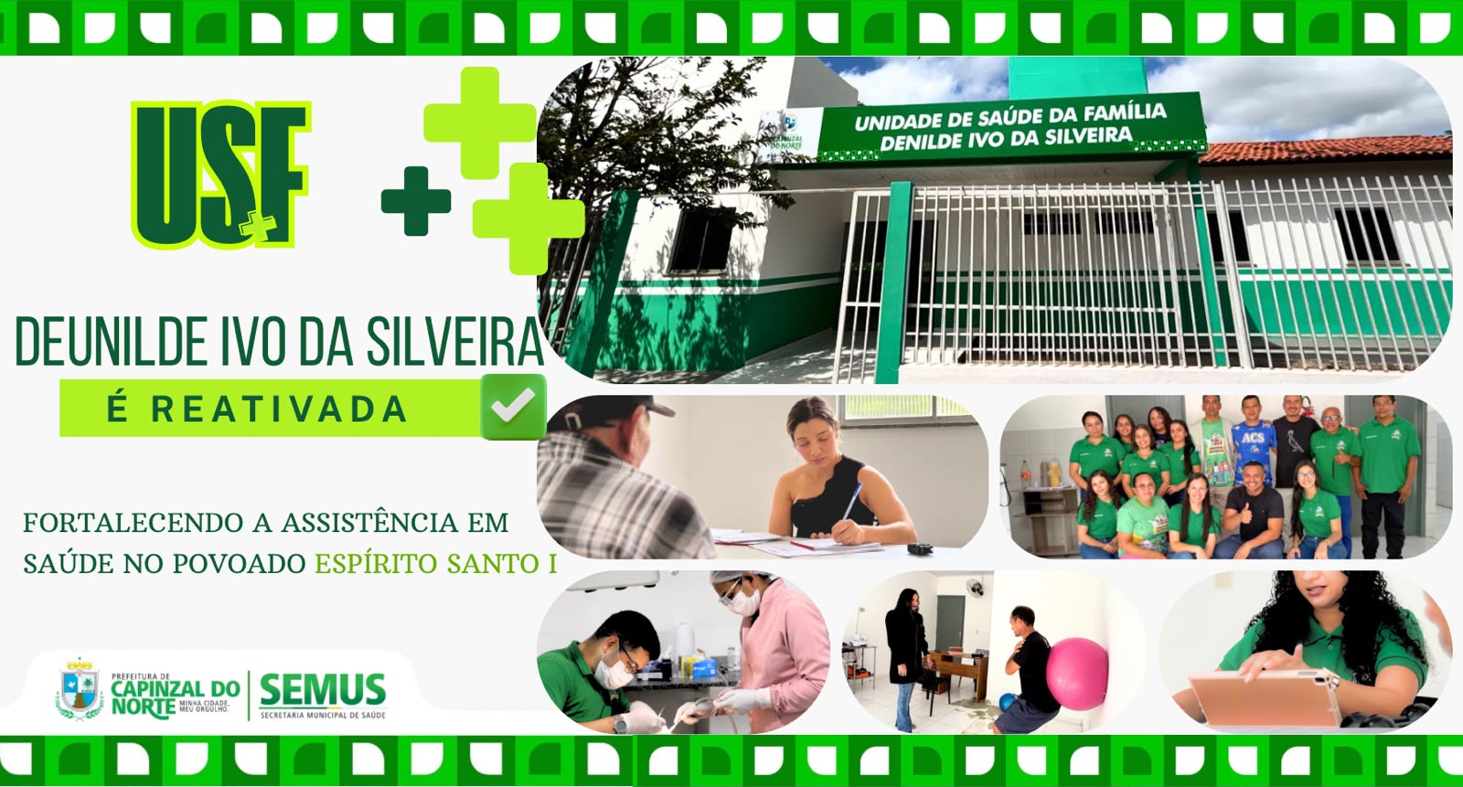USF Deunilde Ivo da Silveira é reativada e fortalece a assistência em saúde no Povoado Espírito Santo I